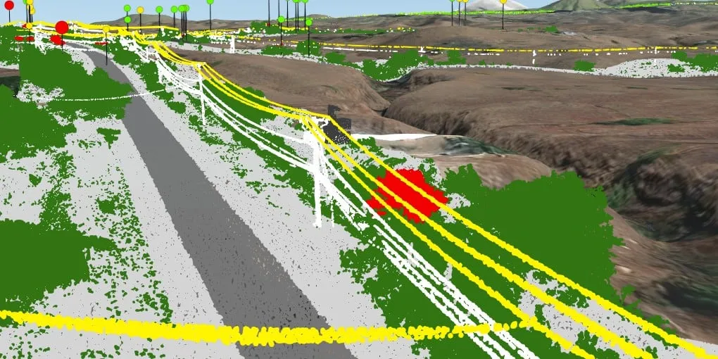 3D web map of a corridor for field crews.
