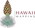 Hawaii Mapping logo: the flowering ʻāhinahina over the wordmark