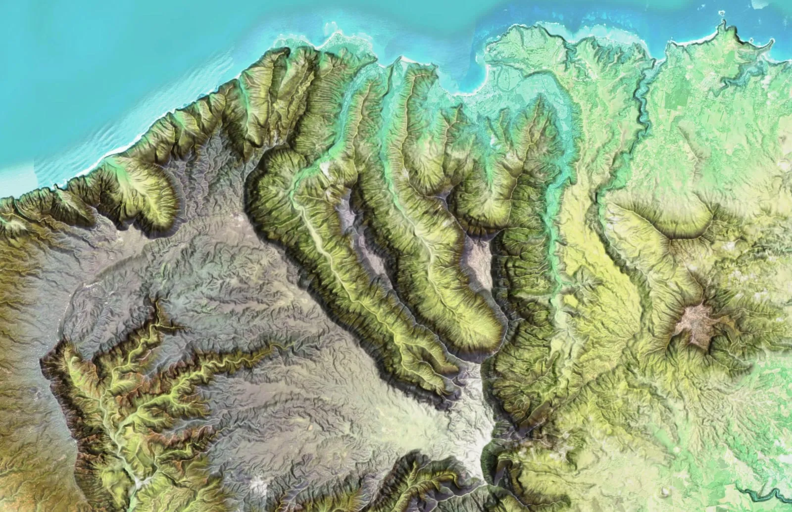 Digital elevation model of Kauaʻi.