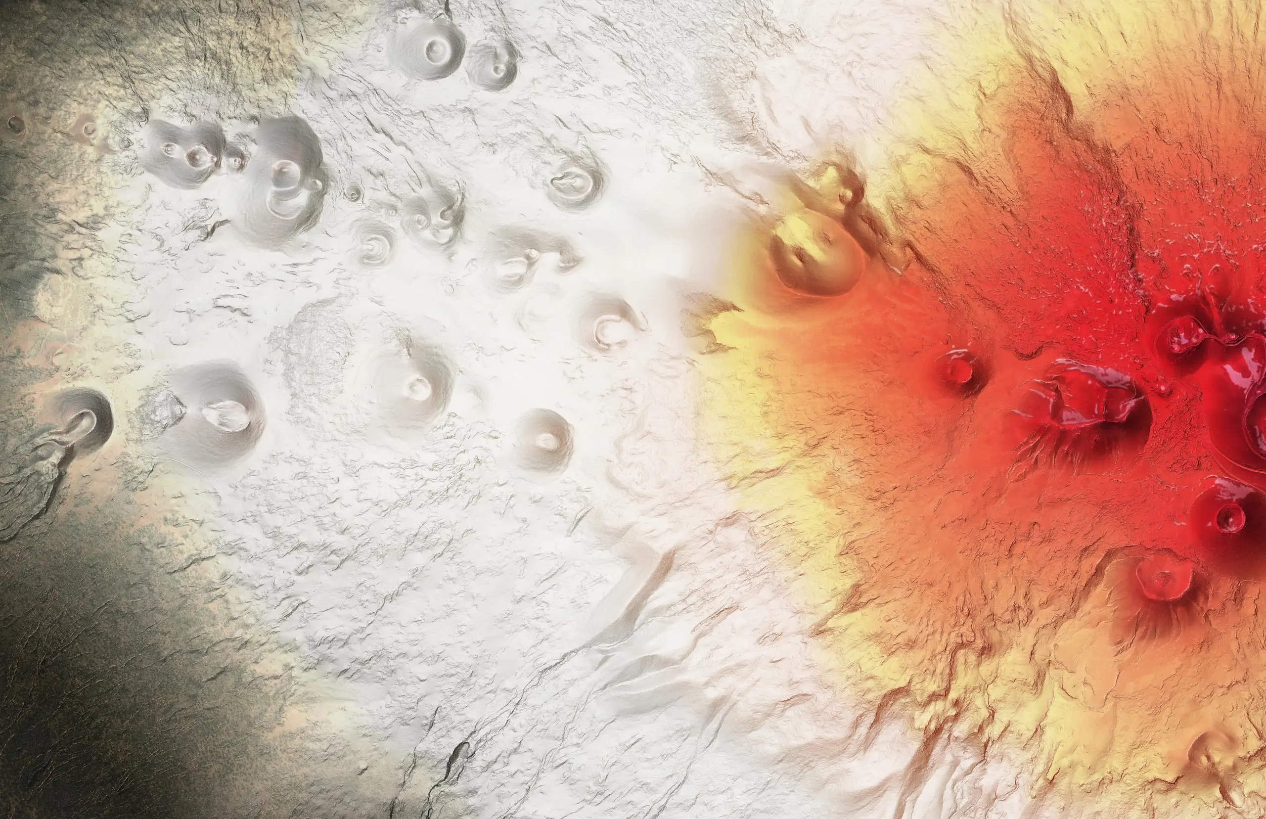 Colored digital elevation model of Mauna Loa on Hawaiʻi Island.